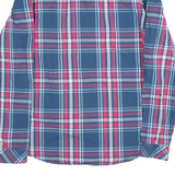 JOULES Slim Fit Mens Shirt Blue Check Long Sleeve L