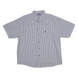 KANGOL Mens Shirt Black Gingham 2XL