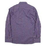 TED BAKER Mens Shirt Purple Striped Long Sleeve L