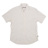 TED BAKER Mens Shirt Cream Striped M