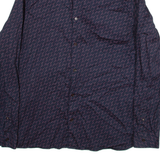 TED BAKER Mens Shirt Blue Crazy Pattern Long Sleeve M