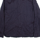TED BAKER Mens Shirt Blue Crazy Pattern Long Sleeve M