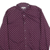 TED BAKER Mens Shirt Maroon Long Sleeve M