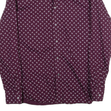 TED BAKER Mens Shirt Maroon Long Sleeve M