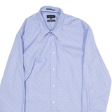 TED BAKER Slim Fit Mens Shirt Blue Polka Dot Long Sleeve M