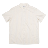 Mens Shirt Cream Striped L