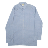 CLUB Mens Shirt Blue Striped Long Sleeve M