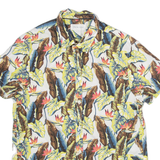 PIER ONE Mens Hawaiian Shirt Brown Floral M