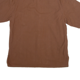 Mens Plain Shirt Brown 2XL