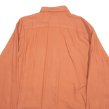 Mens Plain Shirt Orange Long Sleeve M