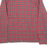 Mens Shirt Red Plaid Long Sleeve M