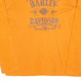 HARLEY DAVIDSON Womens T-Shirt Orange Long Sleeve XL