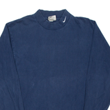 NIKE Mens T-Shirt Blue Long Sleeve M