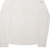 COLUMBIA Womens Fleece White 1/4 Zip S