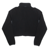 COLUMBIA Tall Cropped Womens Fleece Black 1/4 Zip XL