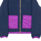 THE NORTH FACE Womens Fleece Jacket Purple Colourblock S