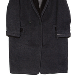 GOLDIX Womens Overcoat Coat Grey Flannel Wool 90s UK 10