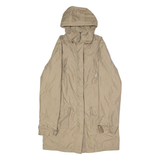 BOGNER Womens Parka Coat Beige Canvas Nylon UK 8