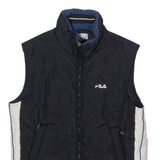 FILA Mens Puffer Gilet Black XS