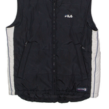 FILA Mens Puffer Gilet Black XS