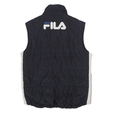 FILA Mens Puffer Gilet Black XS