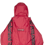 TIMBERLAND Performance Insulated Mens Parka Jacket Red Canvas Nylon 90s M