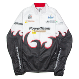 OWAYO Powerteam Swiss Cycling Mens Track Jacket White Crazy Pattern 2XL