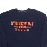 BIG COTTON Sturgeon Bay Mens Sweatshirt Blue USA L