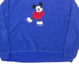 DISNEY Mickey Mouse Fleece Womens Sweatshirt Blue M