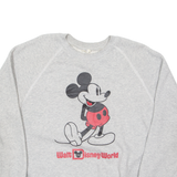 DISNEY Disney World Mickey Mouse Mens Sweatshirt Grey USA M