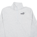 PUMA Womens Sweatshirt Grey 1/4 Zip XXS