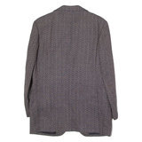 JARTEX Mens Blazer Jacket Blue Wool 90s Geometric M