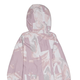 NIKE Womens Pullover Jacket Pink Hooded Crazy Pattern XS