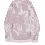 NIKE Womens Pullover Jacket Pink Hooded Crazy Pattern XS