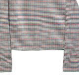 Womens Blazer Jacket Beige 80s Houndstooth L