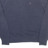TOMMY HILFIGER Mens Jumper Blue Tight Knit L