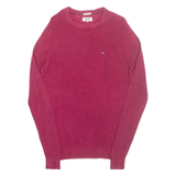 TOMMY HILFIGER Womens Jumper Pink Tight Knit M
