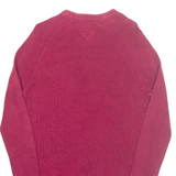 TOMMY HILFIGER Womens Jumper Pink Tight Knit M