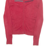 TOMMY HILFIGER Mens Cardigan Red High Neck Tight Knit XS