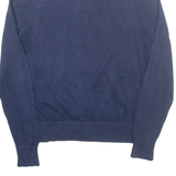 TOMMY HILFIGER Mens Cardigan Blue High Neck Tight Knit M