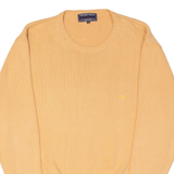PETER POLO Mens Jumper Orange Tight Knit M