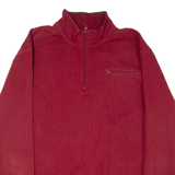 BRAX Mens Jumper Maroon 1/4 Zip Tight Knit 2XL