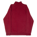 BRAX Mens Jumper Maroon 1/4 Zip Tight Knit 2XL