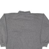 Mens Patterned Jumper Grey Striped Collared Tight Knit XL
