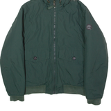 TIMBERLAND Mens Parka Jacket Green Nylon Hooded S