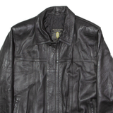 PALAIS DU SUD EL WIFAK Mens Jacket Black Leather 90s L