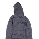 DIESEL Womens Puffer Coat Blue Hooded S