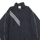 ADIDAS Mens Jacket Black Nylon Striped L