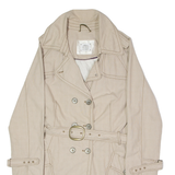 S.OLIVER Womens Trench Coat Beige Houndstooth UK 12