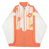 REEBOK Womens Windbreaker Jacket Orange 90s Crazy Pattern UK 12